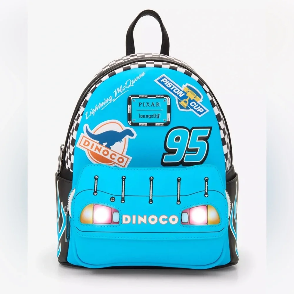 Loungefly Disney Pixar Cars Lightning McQueen Dinoco Light-Up Complete Set